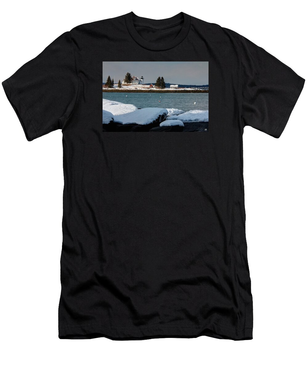 Lighthouse T-Shirt featuring the photograph Pumpkin Island Lighthouse by John Meader