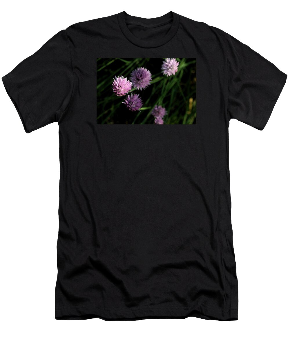 Purple Flower T-Shirt featuring the photograph Purple Chives by Angela Rath