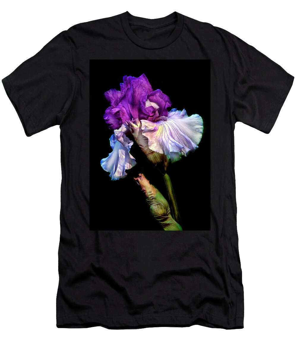 Iris T-Shirt featuring the photograph Purple Iris by Dave Mills