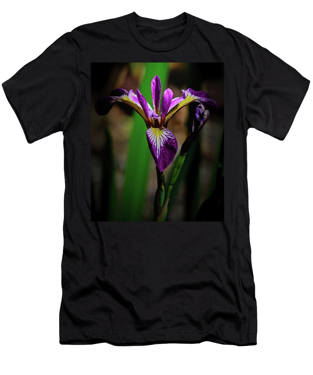 Floral T-Shirt featuring the photograph Purple Iris by Tikvah's Hope