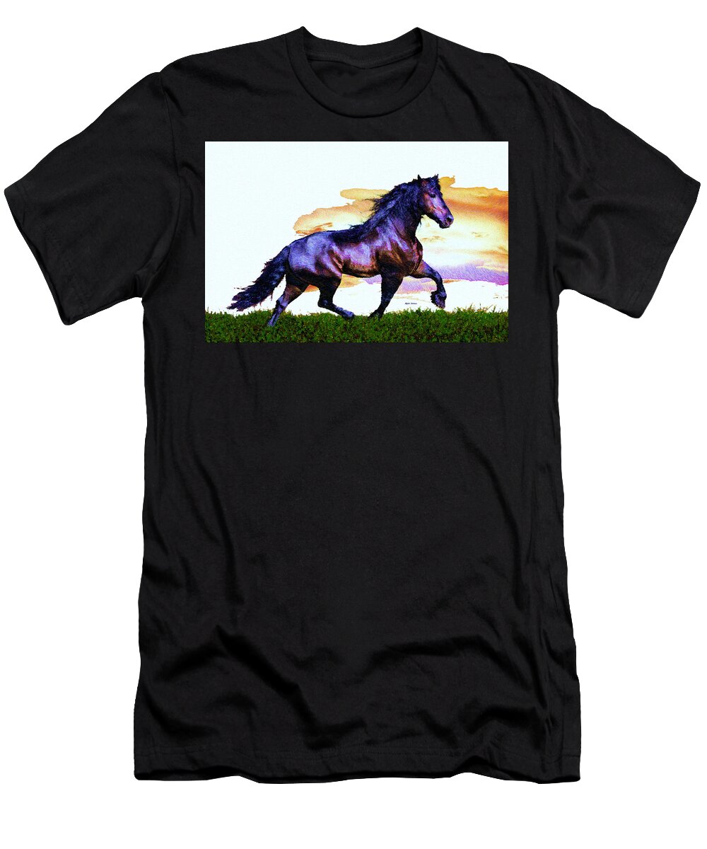 Rafael Salazar T-Shirt featuring the digital art Purple Lover by Rafael Salazar
