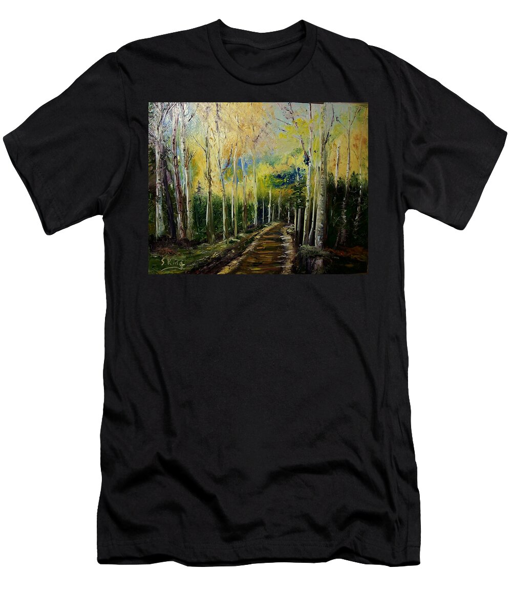 Landscape T-Shirt featuring the painting Quiet Place by Stephen King