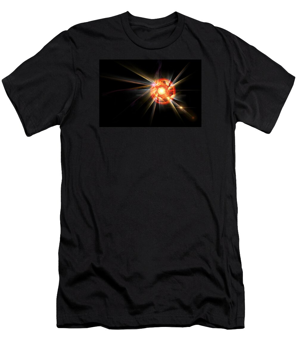 Ray T-Shirt featuring the digital art Radiating Sun by Pelo Blanco Photo