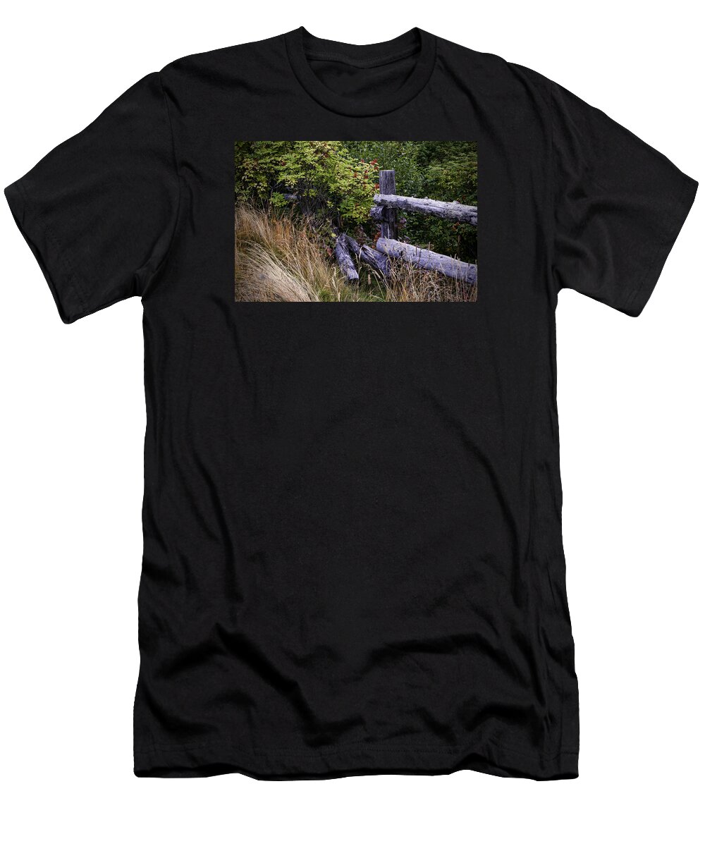 Rail Fence T-Shirt featuring the photograph Rail Fence by Phyllis Taylor