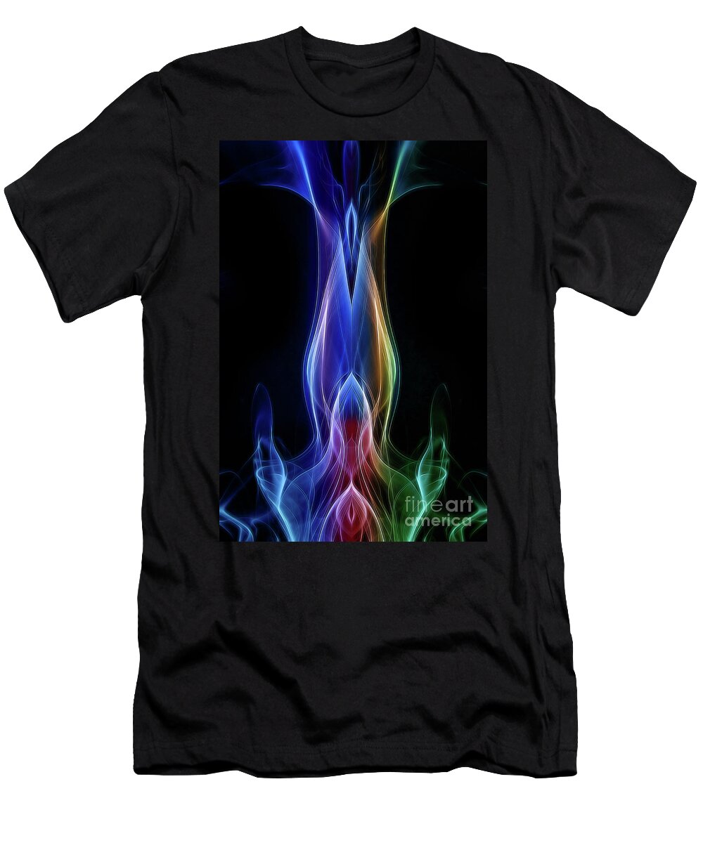 Abstract T-Shirt featuring the photograph Rainbow Alien by Patti Schulze