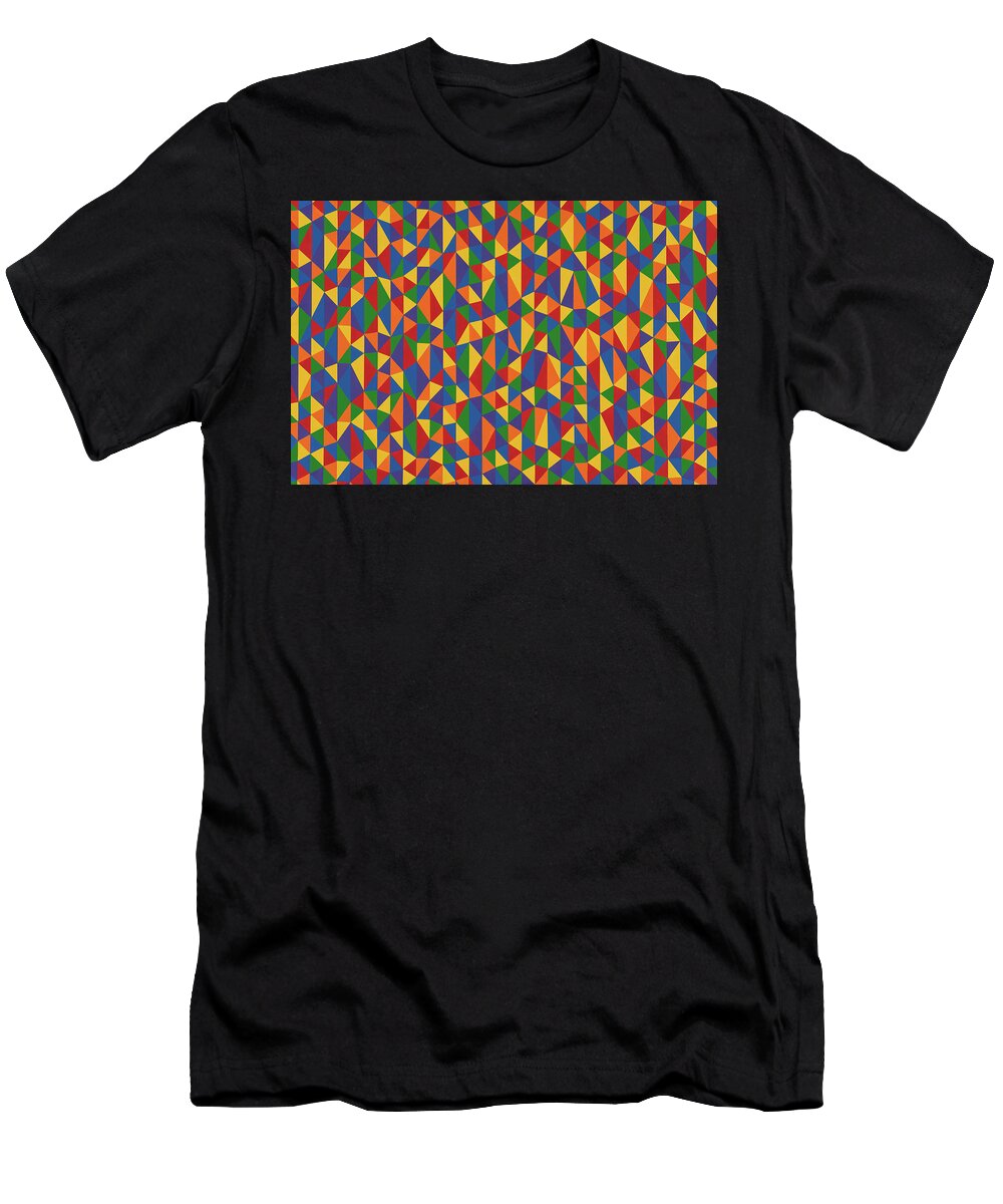 Abstract T-Shirt featuring the painting Random Triangular Sinusoid by Janet Hansen