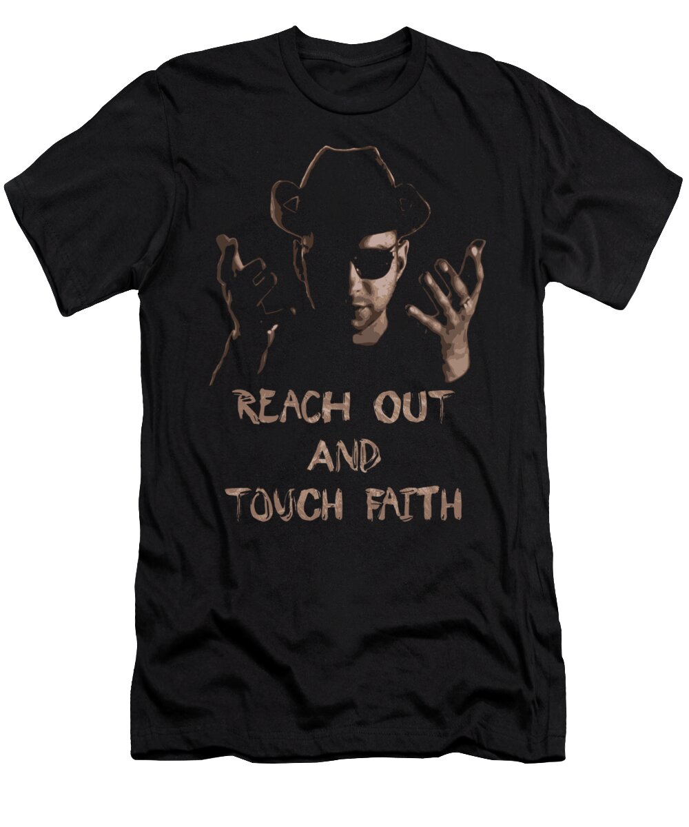 Personal Jesus T-Shirt featuring the digital art Reach Out And Touch Faith Pop Art by Filip Schpindel