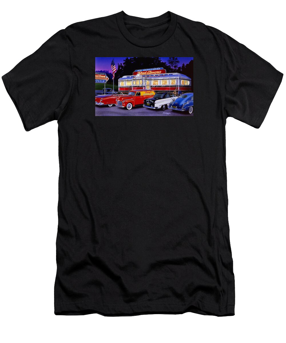Old Style T-Shirt featuring the photograph Red Arrow Diner by MGL Meiklejohn Graphics Licensing