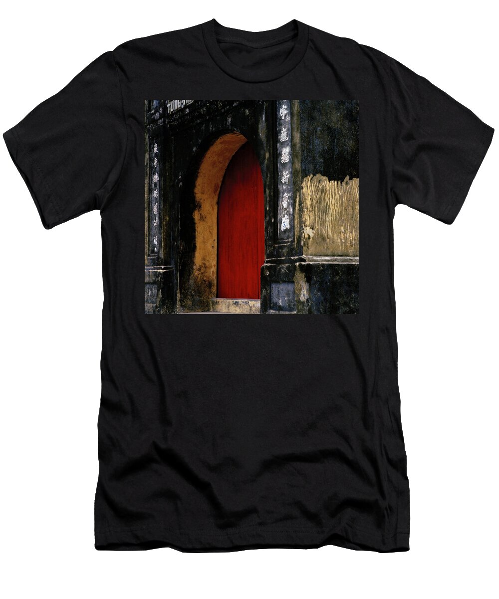 Door T-Shirt featuring the photograph Red Doorway by Shaun Higson