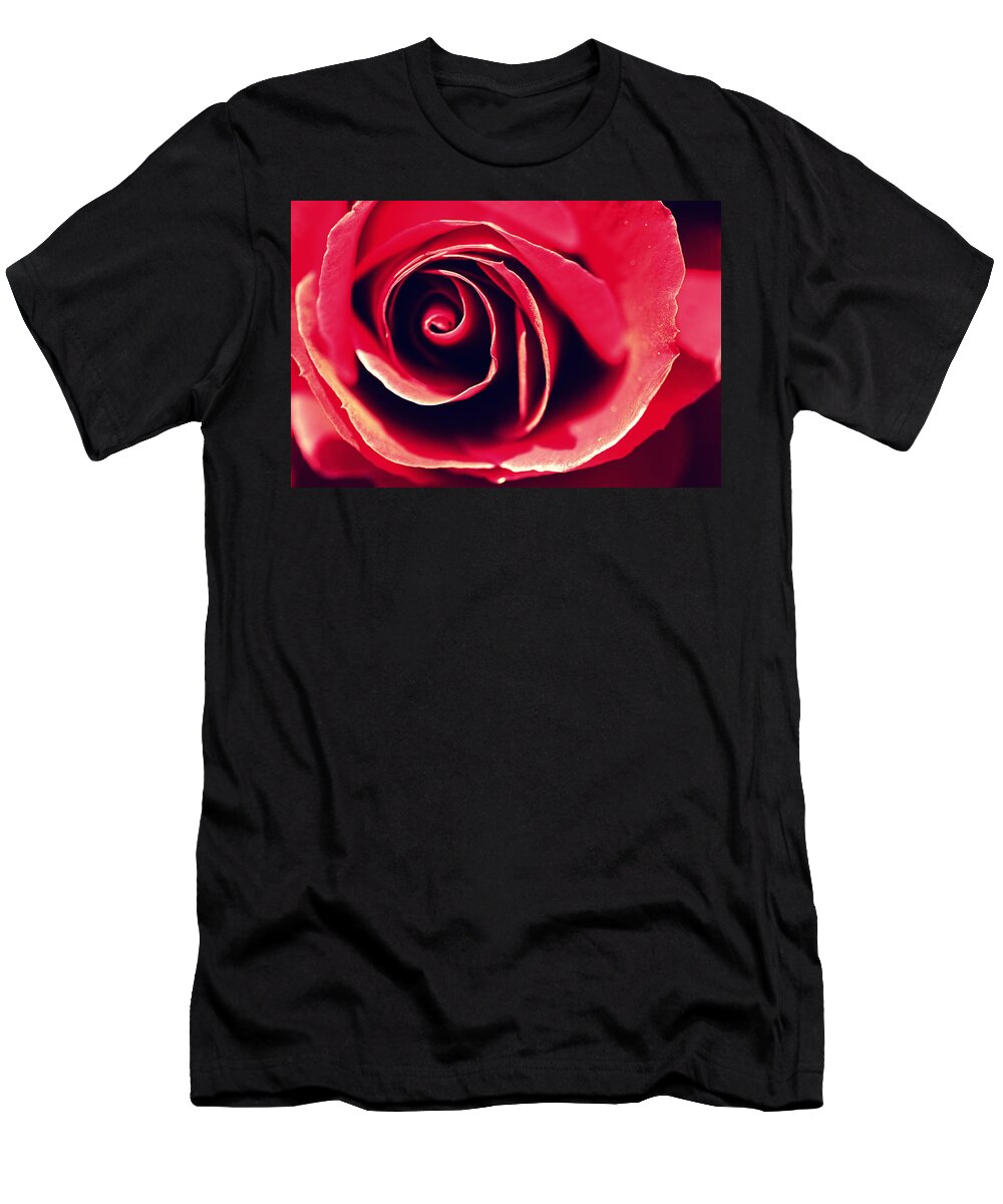 Flower T-Shirt featuring the photograph Red Rose by Joseph Skompski