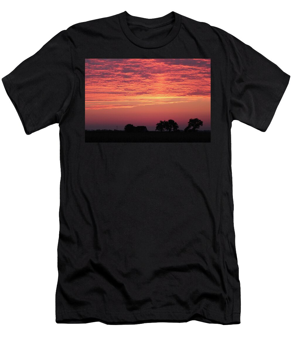 Red T-Shirt featuring the photograph Red Sunrise by Trent Mallett