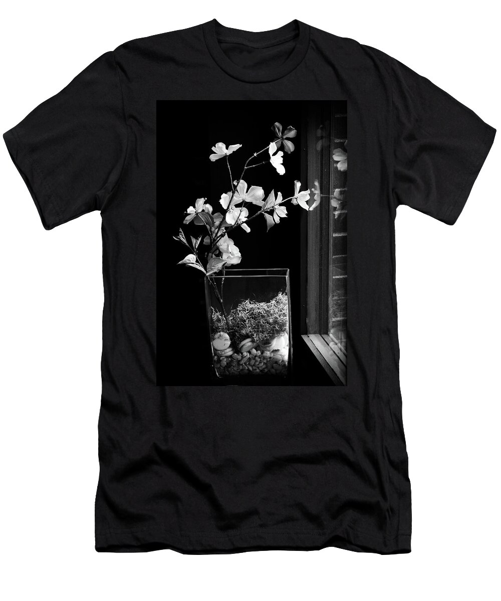 Black And White T-Shirt featuring the photograph Reflecting by Barry Wills