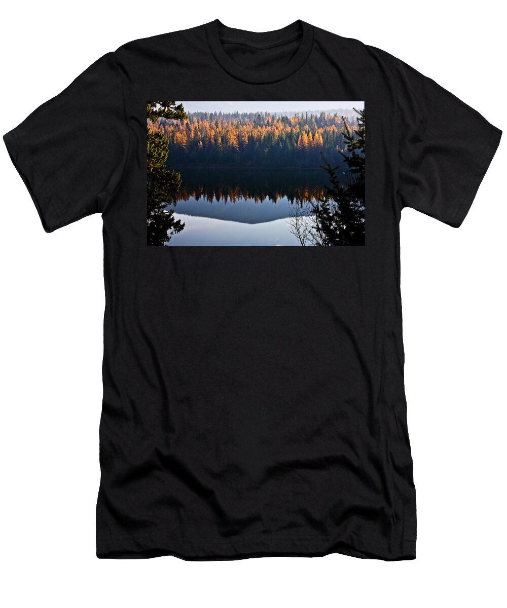 Tamarack T-Shirt featuring the photograph Reflecting on Autumn by Albert Seger