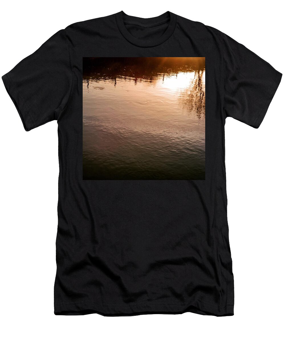 Golden T-Shirt featuring the photograph Reflecting On The Past by Aleck Cartwright
