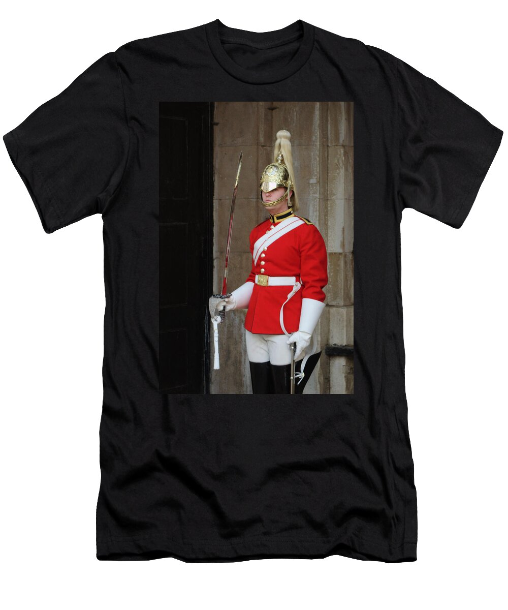 Soldier T-Shirt featuring the photograph Reflections On The Sword by Adrian Wale