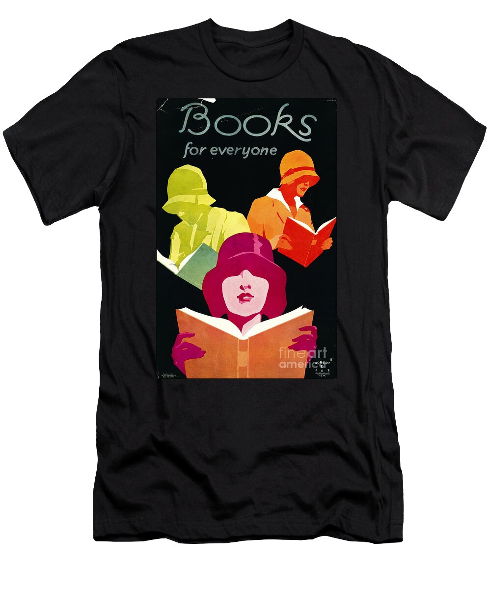 Retro Books Poster 1929 T-Shirt featuring the photograph Retro Books Poster 1929 by Padre Art