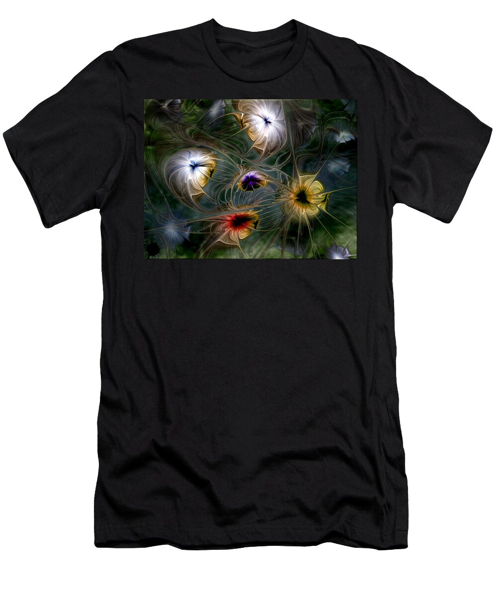 Abstract T-Shirt featuring the digital art Revival by Casey Kotas