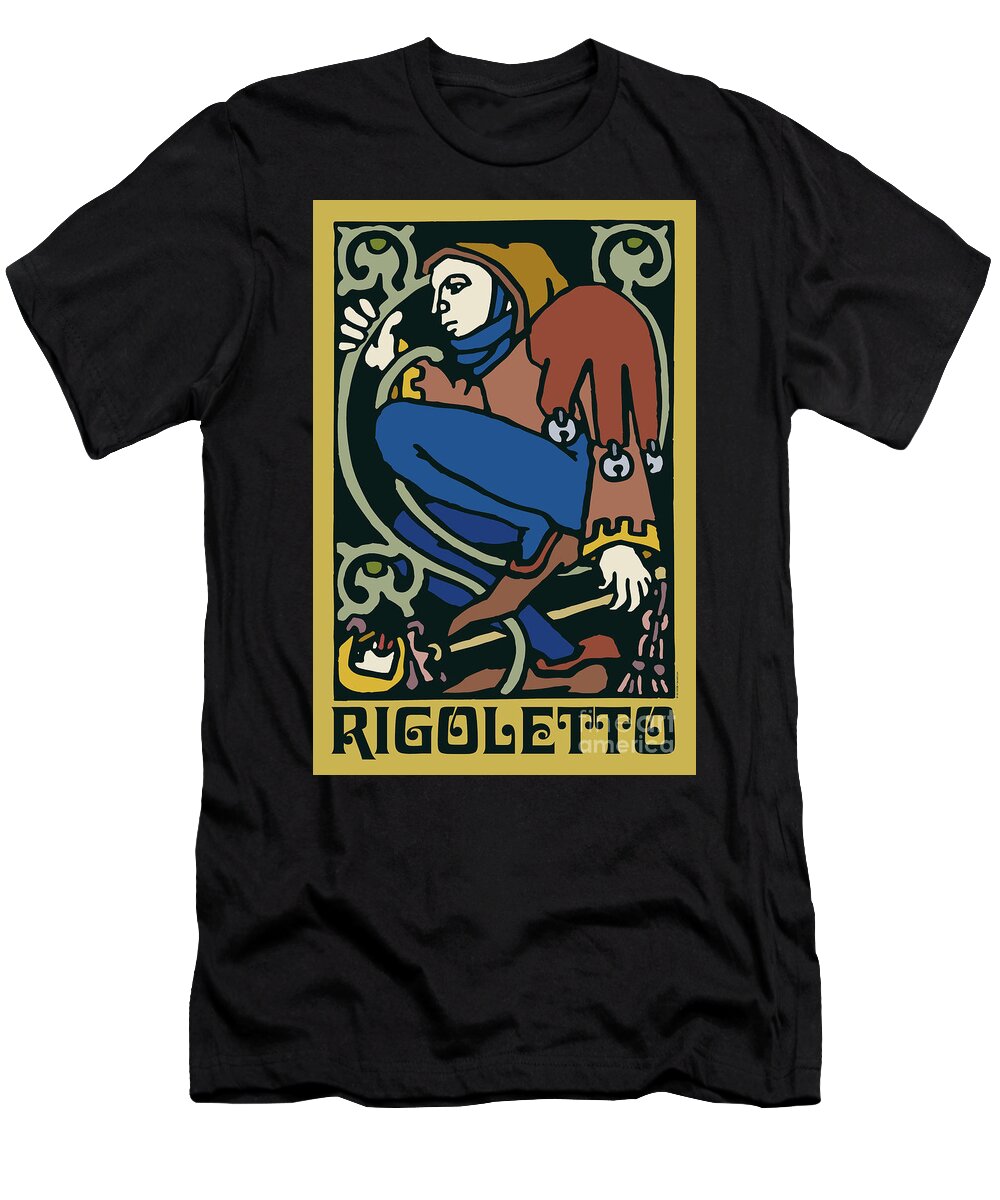 Giuseppe Verdi T-Shirt featuring the digital art Rigoletto by Joe Barsin