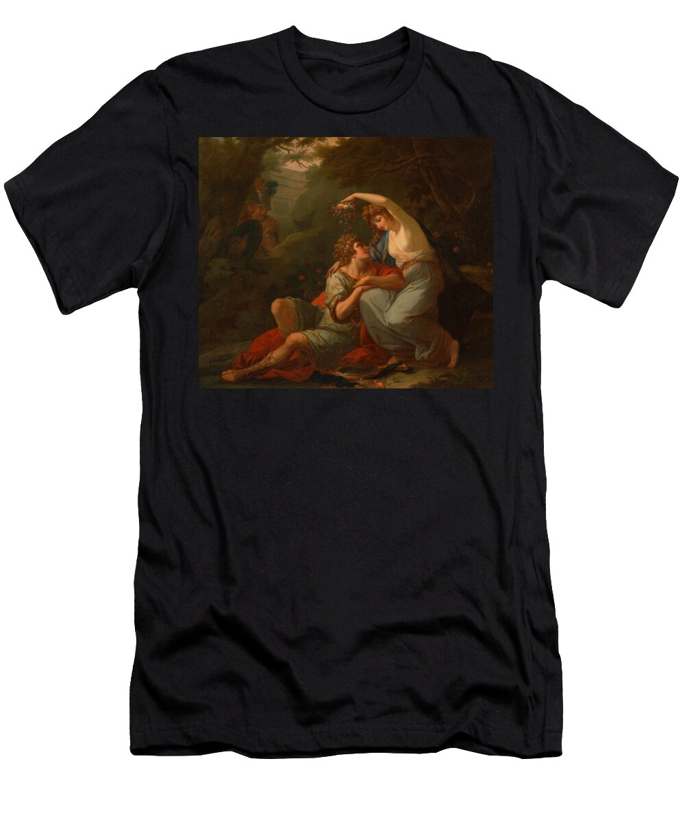 18th Century Art T-Shirt featuring the painting Rinaldo and Armida by Angelica Kauffman