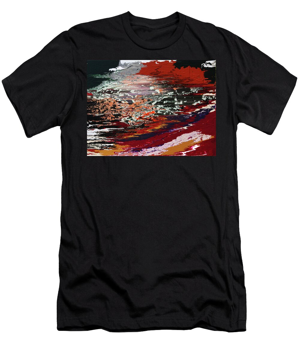 Fusionart T-Shirt featuring the painting Riptide by Ralph White