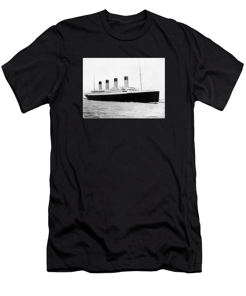 Titanic T-Shirt featuring the photograph RMS Titanic by War Is Hell Store