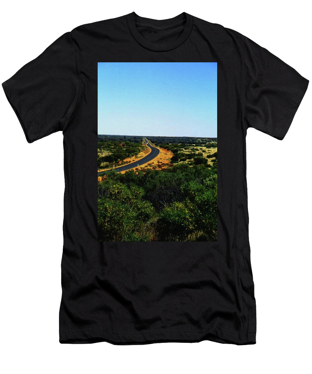 Australia T-Shirt featuring the photograph Road to Nowhere by Gary Wonning