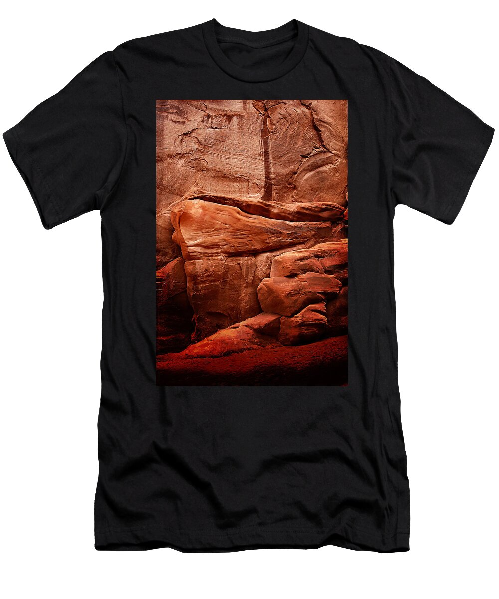Landscape T-Shirt featuring the photograph Rock Face by Harry Spitz