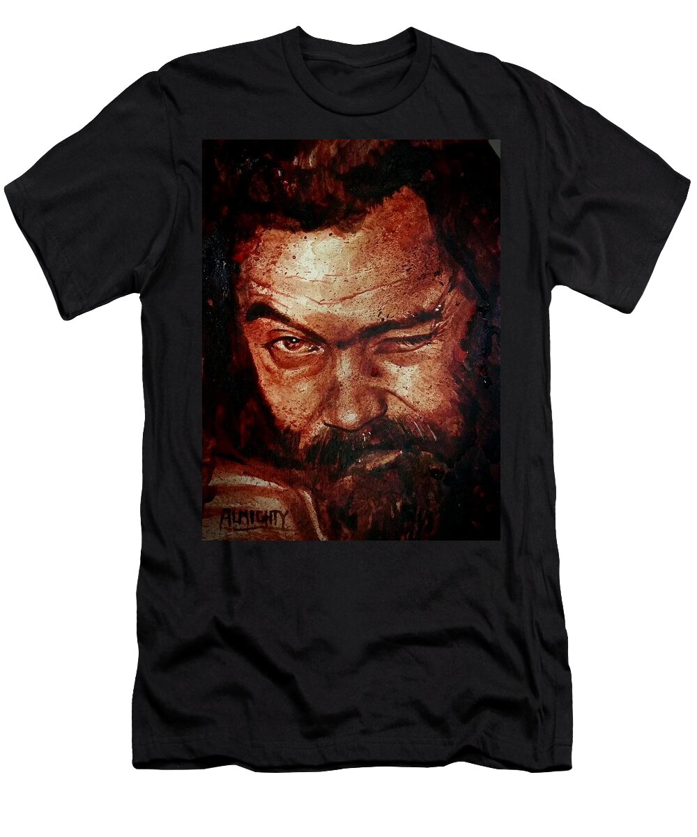 Roky Erickson T-Shirt featuring the painting Roky Erickson by Ryan Almighty
