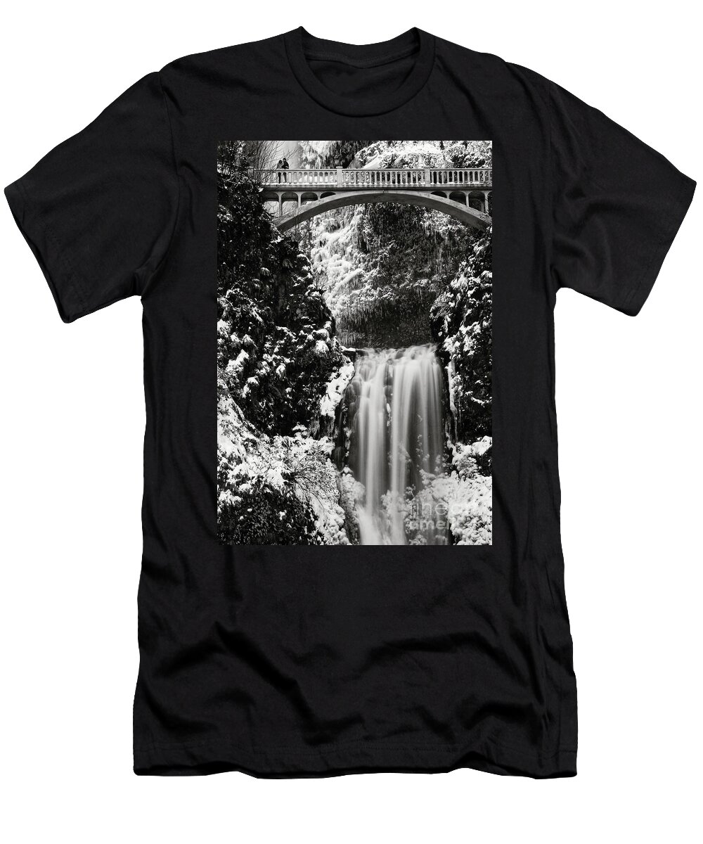 Falls T-Shirt featuring the photograph Romantic moments at the falls by Sal Ahmed