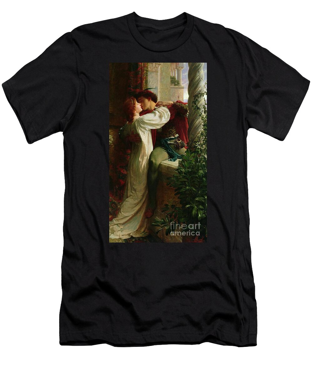 Romeo And Juliet T-Shirt featuring the painting Romeo and Juliet by Frank Dicksee