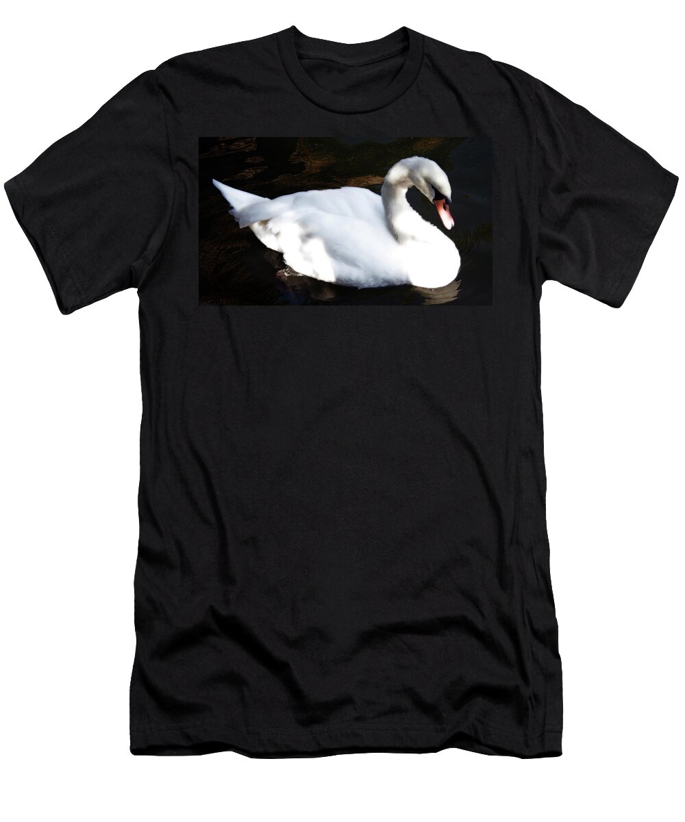 Swan T-Shirt featuring the photograph Royal Swan by La Dolce Vita