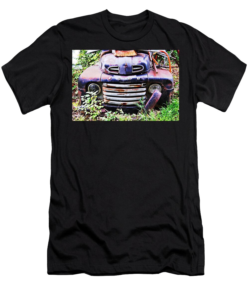 Ford T-Shirt featuring the photograph Rusty Blue by Jame Hayes