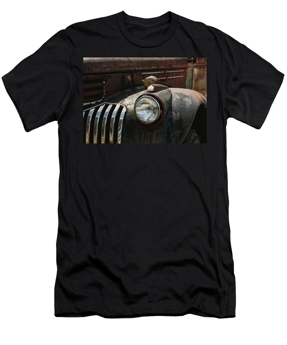 Old T-Shirt featuring the photograph Rusty Old Headlight by Kim Hojnacki