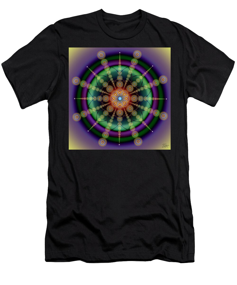 Endre T-Shirt featuring the digital art Sacred Geometry 652 by Endre Balogh