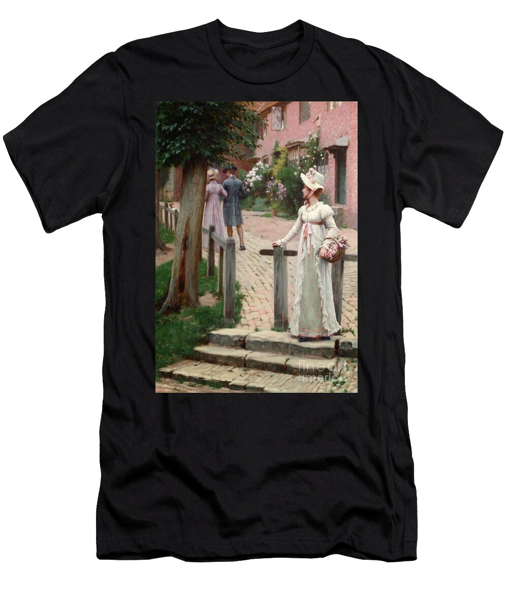 Edmund Blair Leighton - Sally T-Shirt featuring the painting Sally by MotionAge Designs