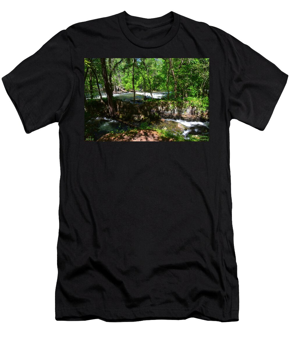 Sakuda River Columbia Sc T-Shirt featuring the photograph Saluda River Columbia SC by Lisa Wooten