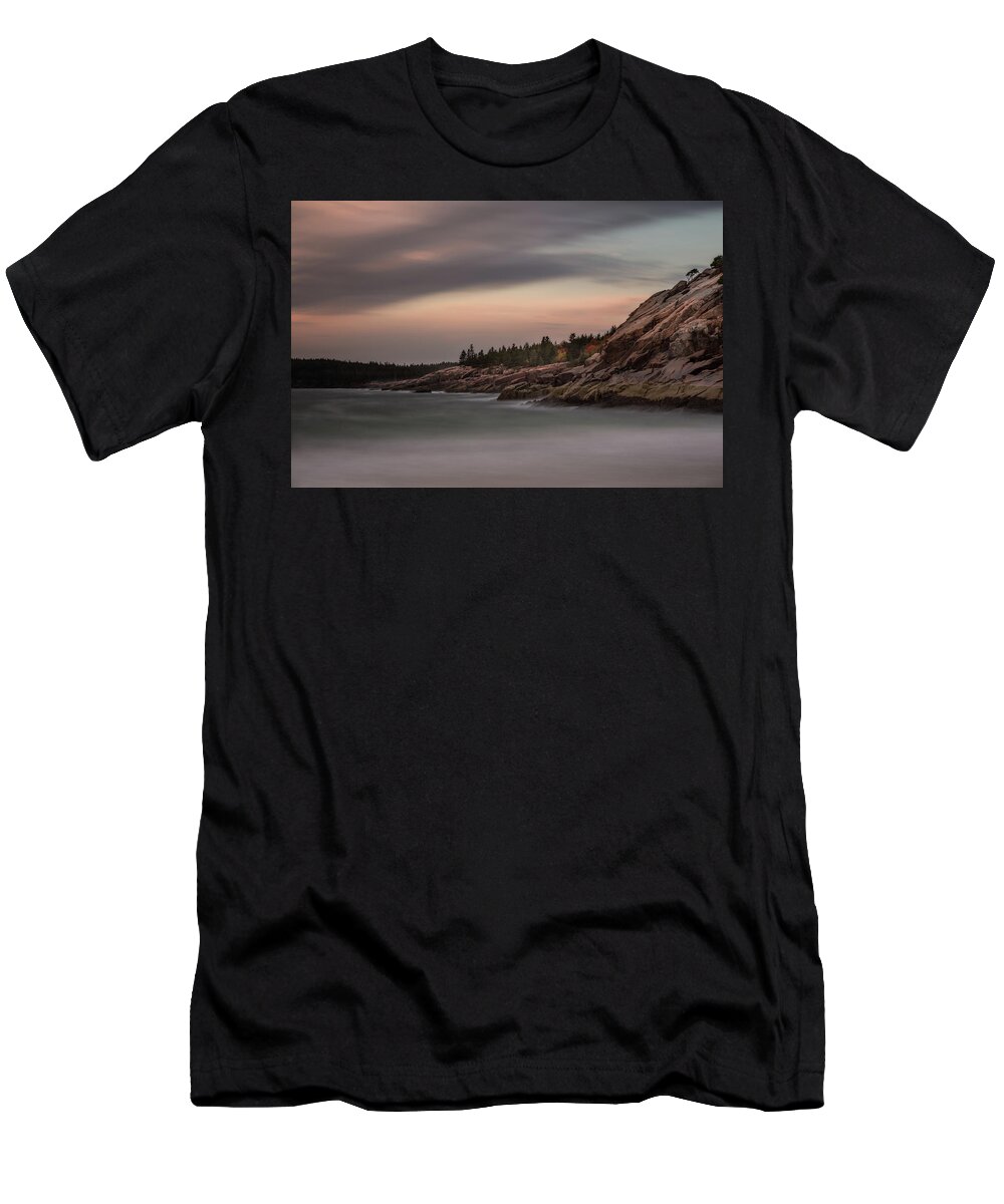 Maine T-Shirt featuring the photograph Sand Beach, Acadia by Linda Cullivan
