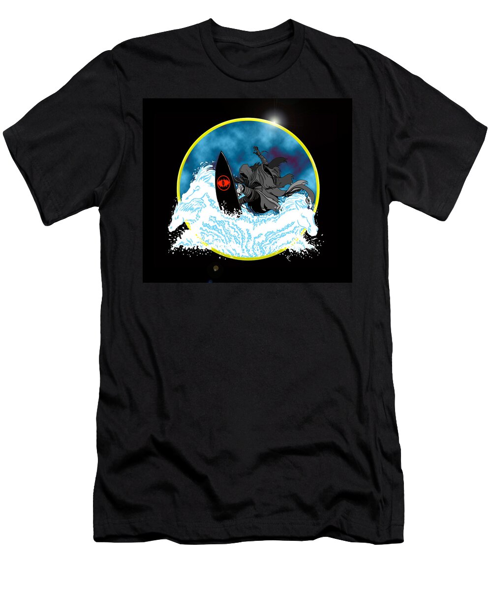 Wraith T-Shirt featuring the digital art SauRon Jon by Norman Klein