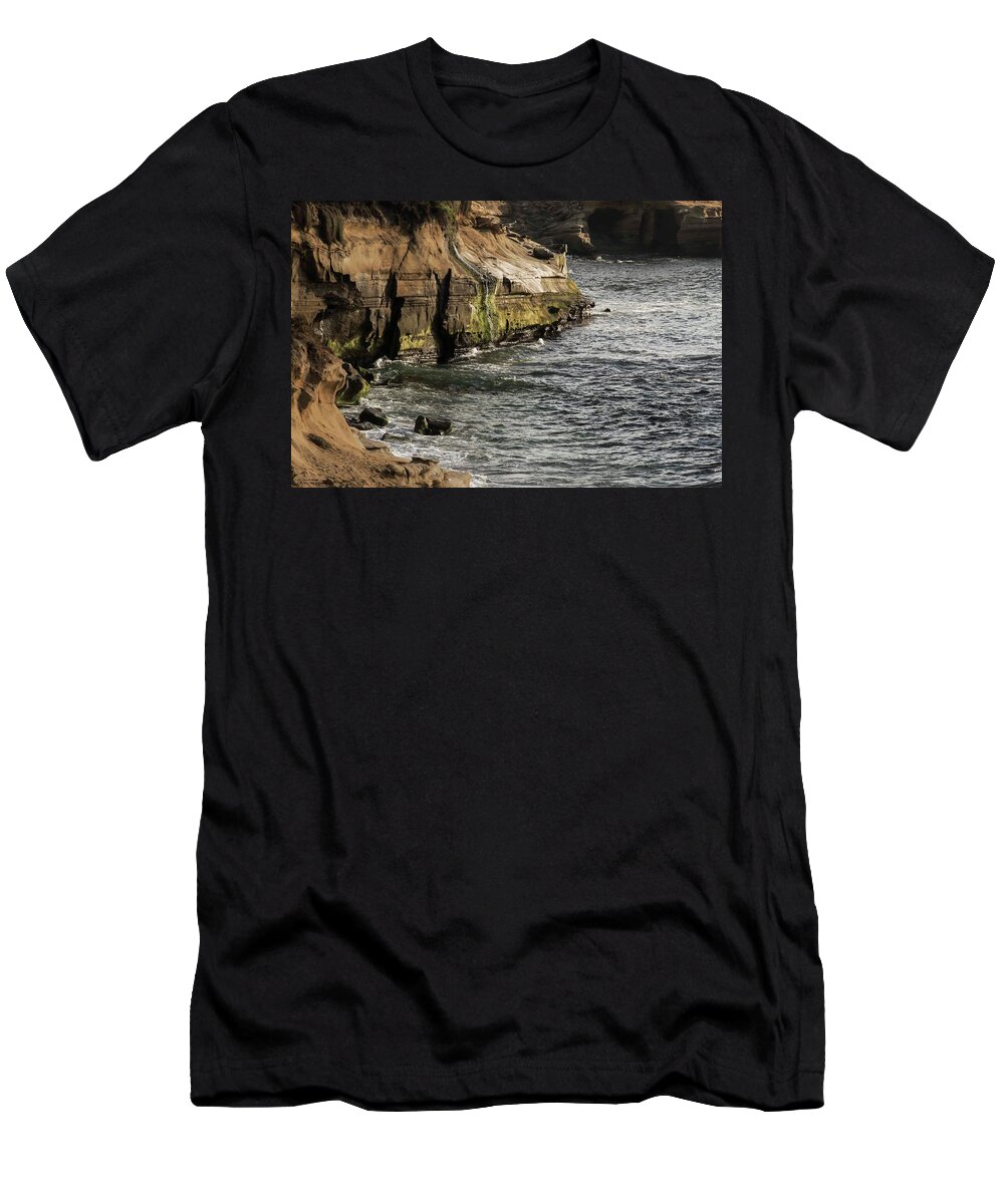Shell Beach T-Shirt featuring the photograph Scenes From Shell Beach in La Jolla - 1 by Hany J
