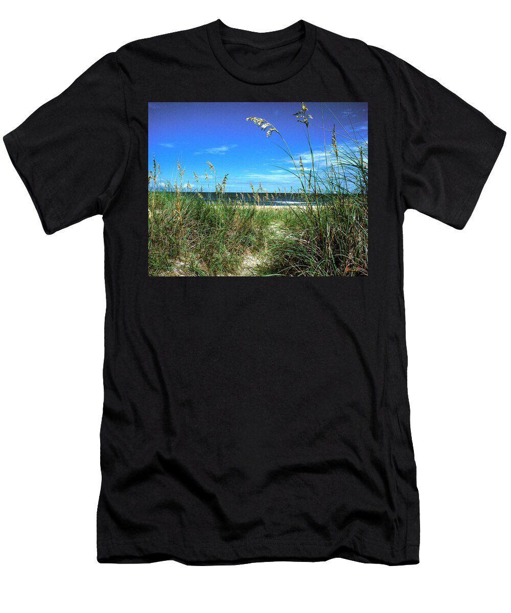 Ocean T-Shirt featuring the photograph Sea Oat Dunes 11D by Gerry Gantt
