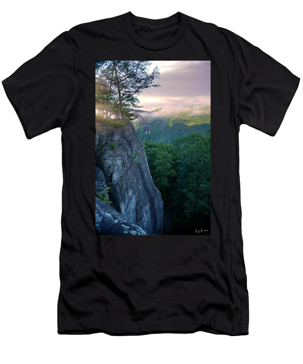 Bridge T-Shirt featuring the photograph Second Glance by Lisa Lambert-Shank