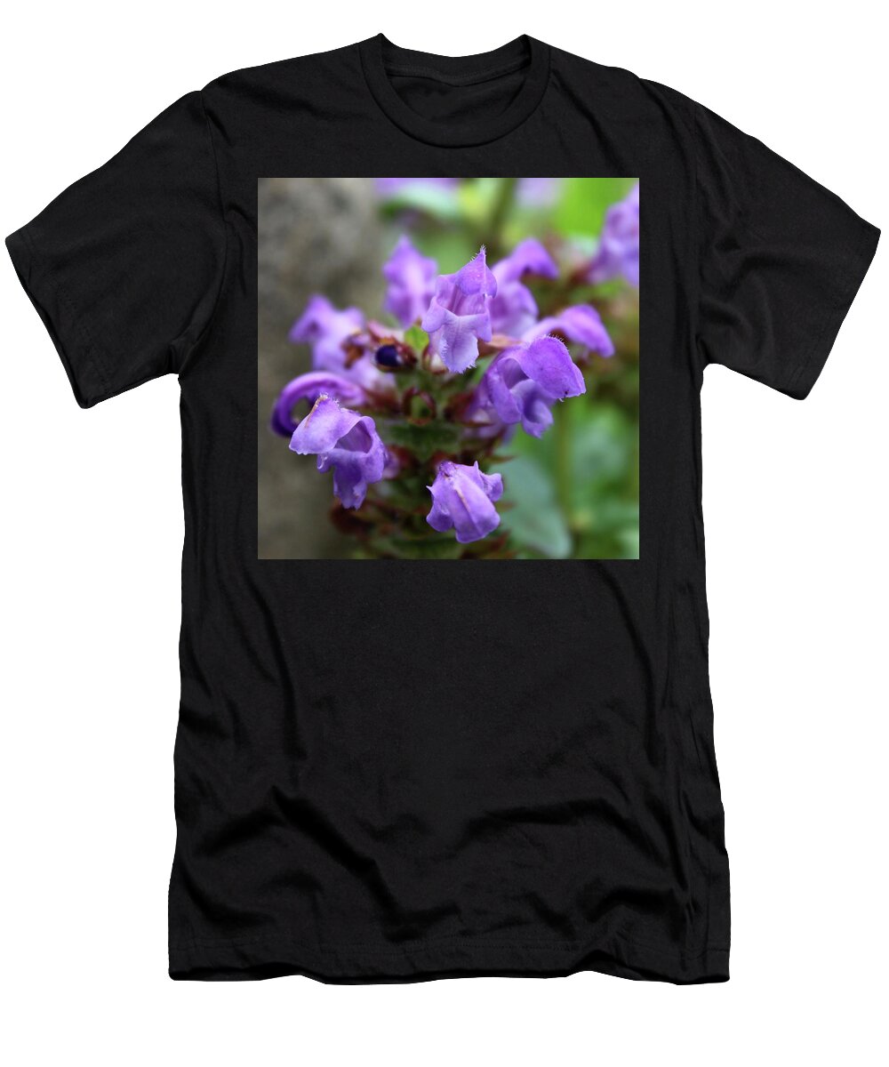Photograph T-Shirt featuring the photograph Selfheal Up Close by M E