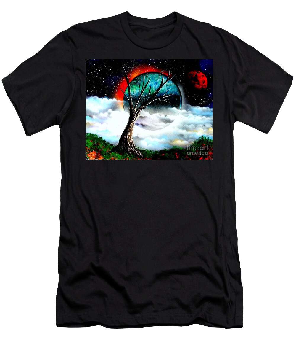 Space Art T-Shirt featuring the painting Sentinel 4679 E by Greg Moores