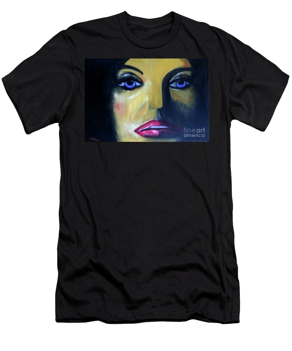 Lady T-Shirt featuring the painting Serengeti Skies by Artist Linda Marie
