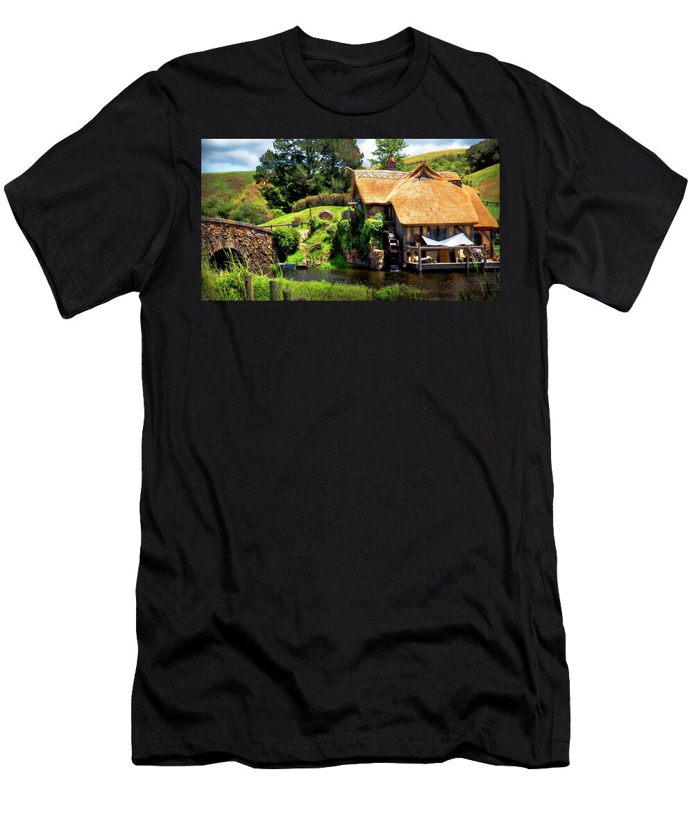 Hobbits T-Shirt featuring the photograph Serenity in the Shire by Kathryn McBride