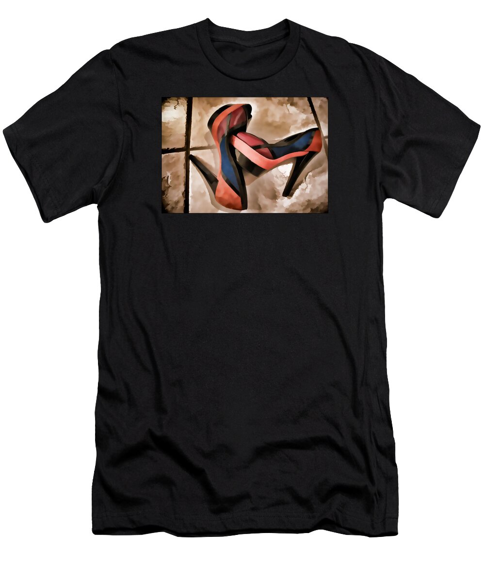 Sexy T-Shirt featuring the photograph Sexy Orange High Heels by Ginger Wakem