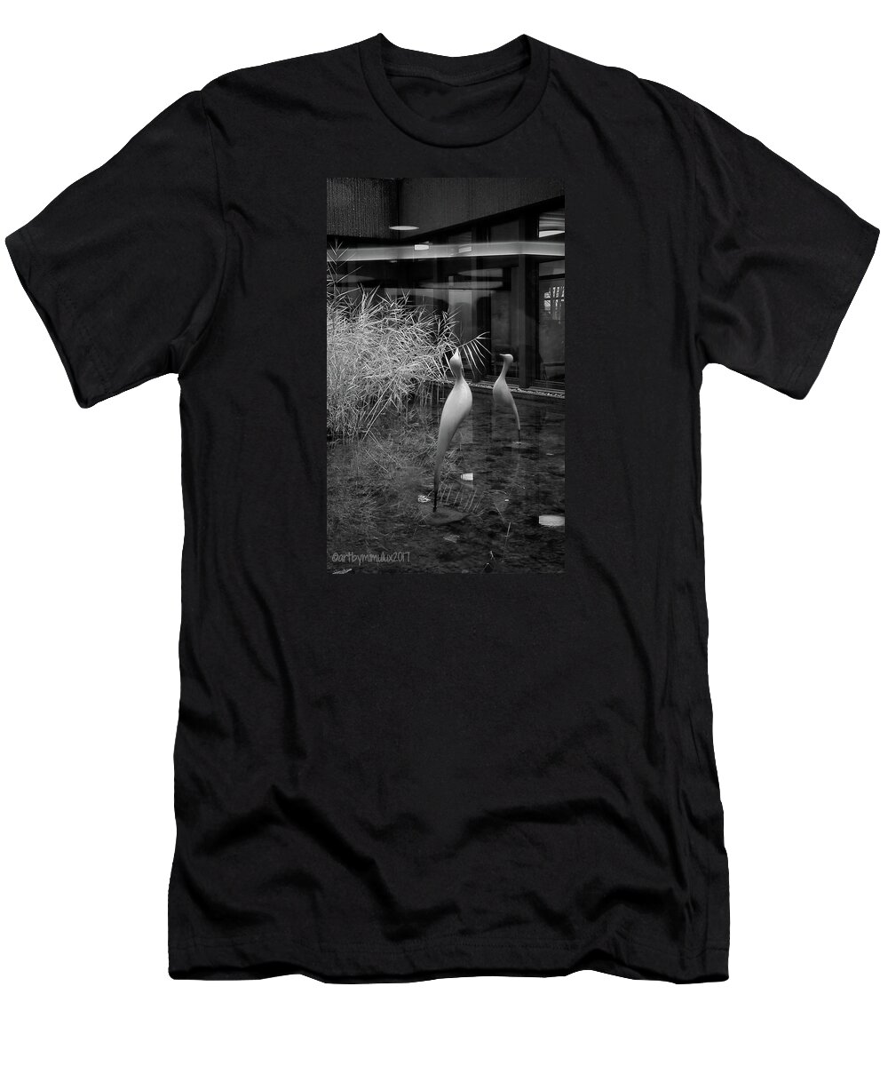 Shadow T-Shirt featuring the photograph Shadow and Light 13 - Reflections - a by Mimulux Patricia No