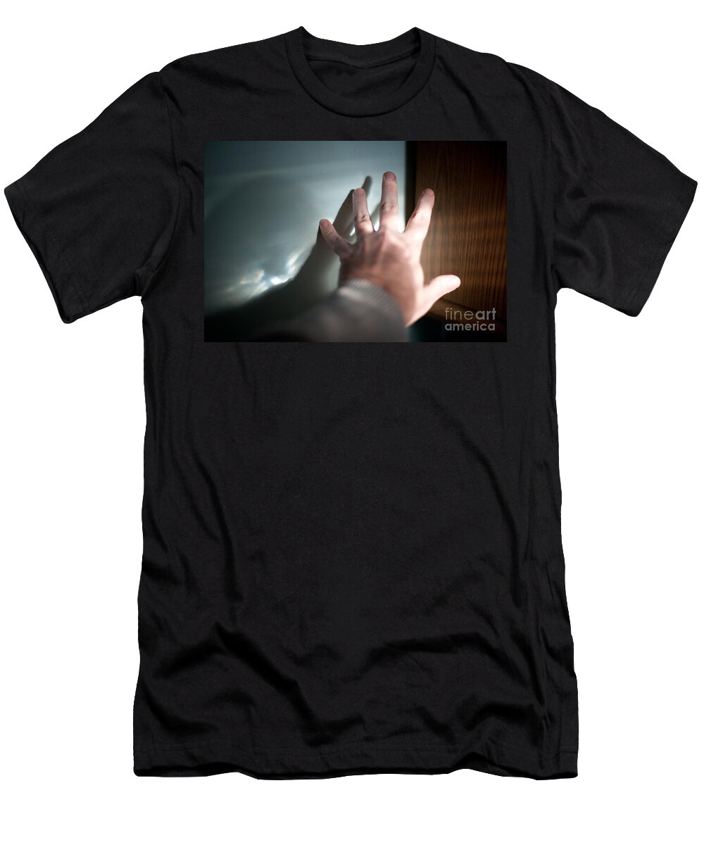 Hand T-Shirt featuring the photograph Shadow Depth by Steven Dunn