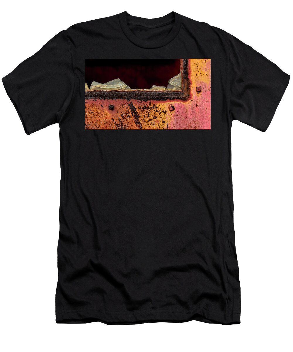 Shattered Window T-Shirt featuring the photograph Shattered by Holly Ross