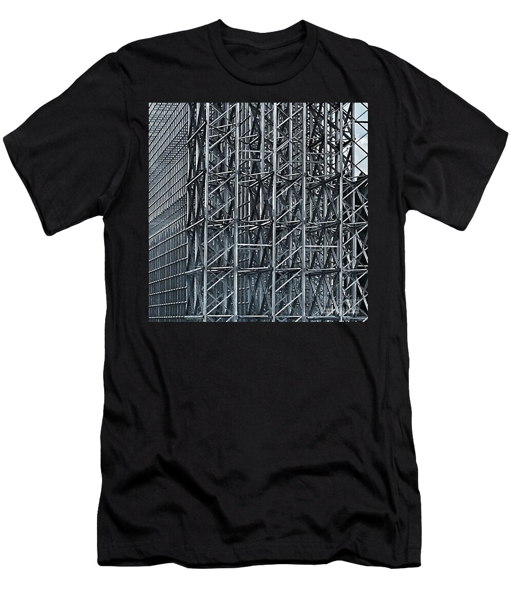 Steel T-Shirt featuring the photograph Shiny Steel Construction by Eva-Maria Di Bella